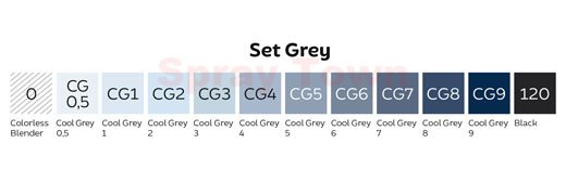 Toki Layoutmarker 12 pcs Set Grey Toki Layoutmarker 12 pcs Set Grey
