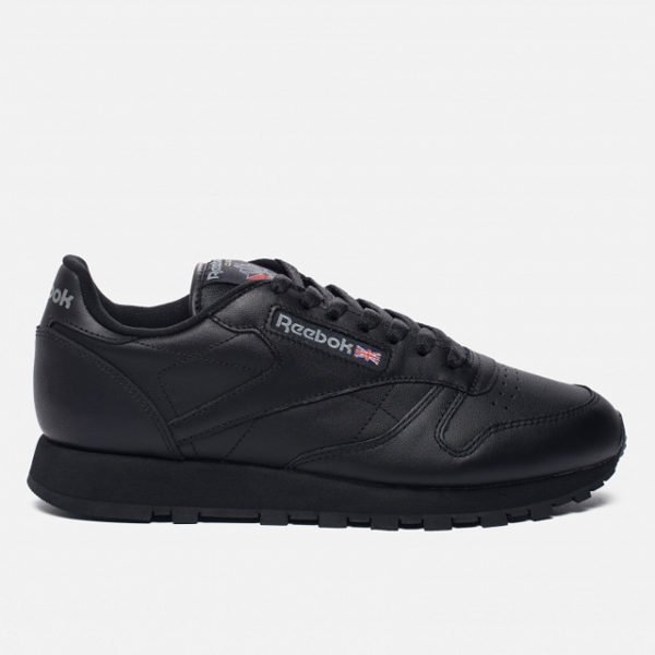 Reebok Classic Leather Black кожаные черные рибок кроссовки осенние мужские купить Украина. Интернет магазин кроссовок Spray Town.