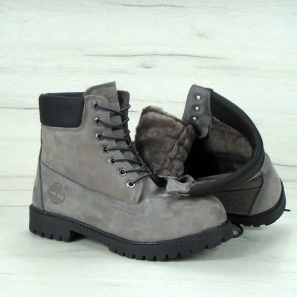 Мужские зимние ботинки Timberland Серые