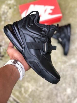 Мужские кроссовки Nike Air Force 270 черные кожаные купить Украина