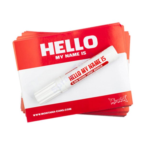 Montana Hello My Name Is - Red 100pcs