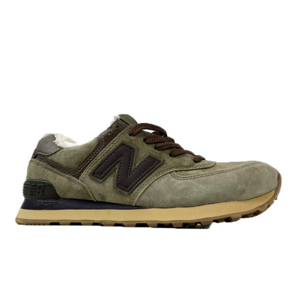 Кроссовки мужские зимние New Balance 574 Green Brown