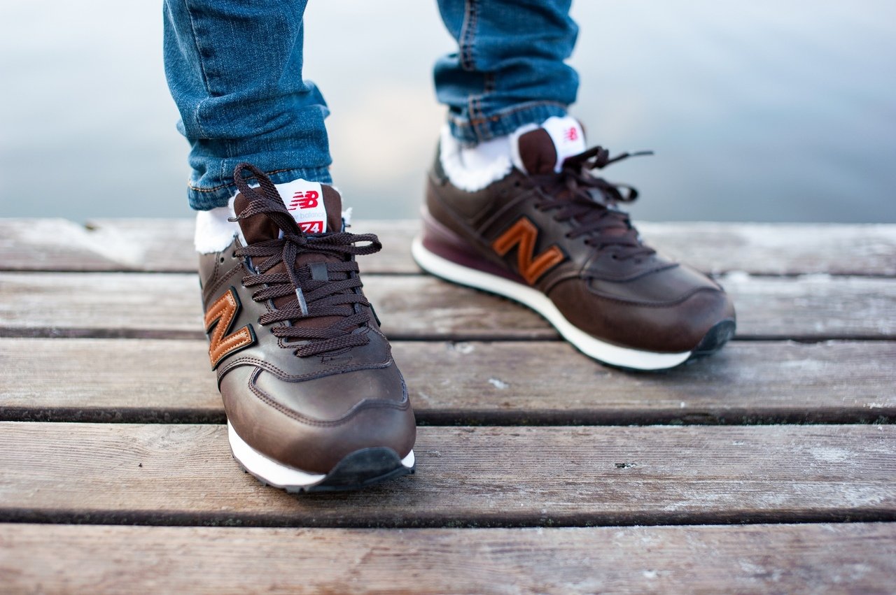 Кроссовки мужские зимние New Balance 574 Brown купить в ...