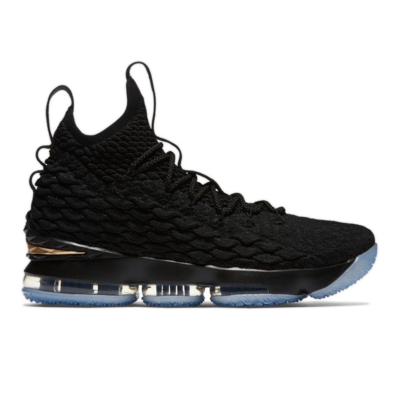 nike lebron 15 low black metallic gold