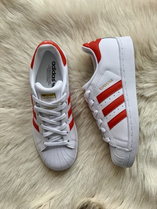 Adidas Superstar White Red
