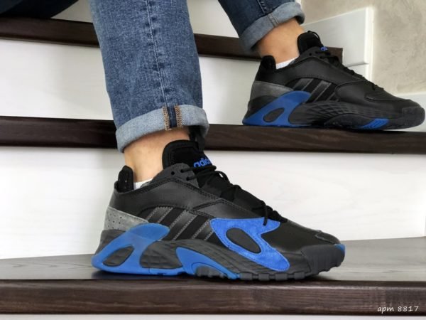 Кроссовки мужские Adidas Steetball Black Blue Украина