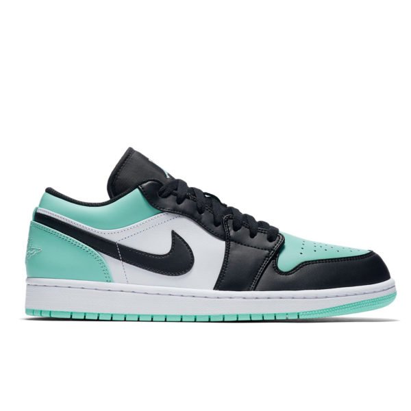 Кроссовки женские Nike Air Jordan 1 Low Emerald Toe Rise Black