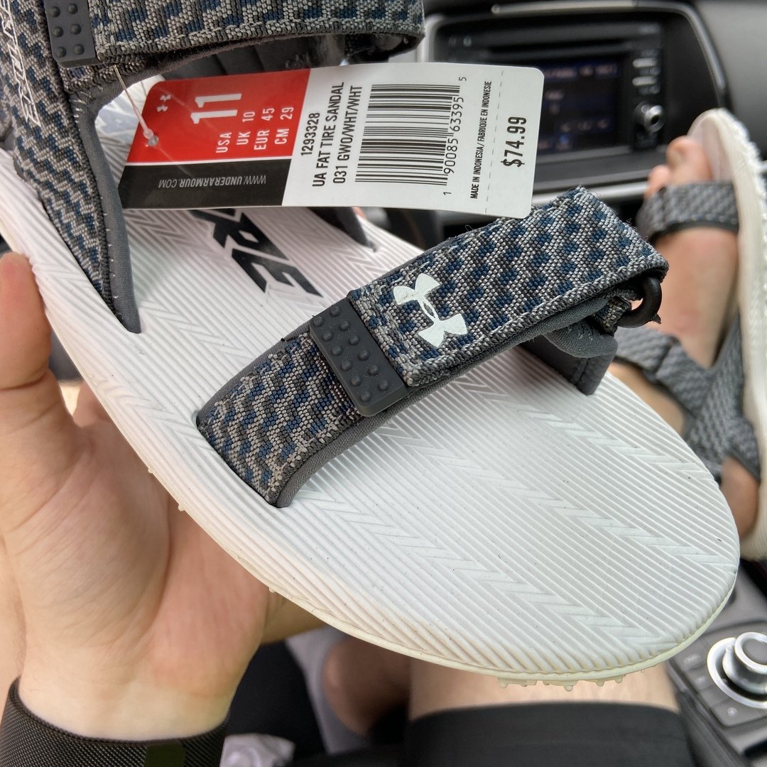 under armour michelin flip flops