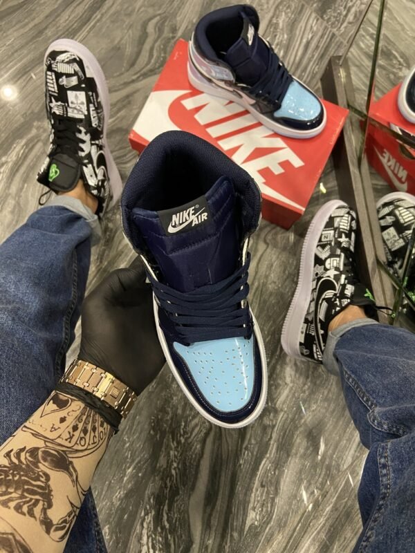 Кроссовки женские Nike Air Jordan 1 Blue Black