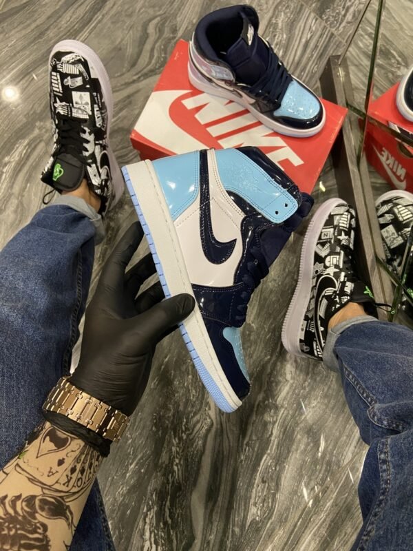 Кроссовки женские Nike Air Jordan 1 Blue Black