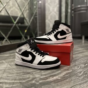 Кроссовки мужские Nike Air Jordan 1 White Black