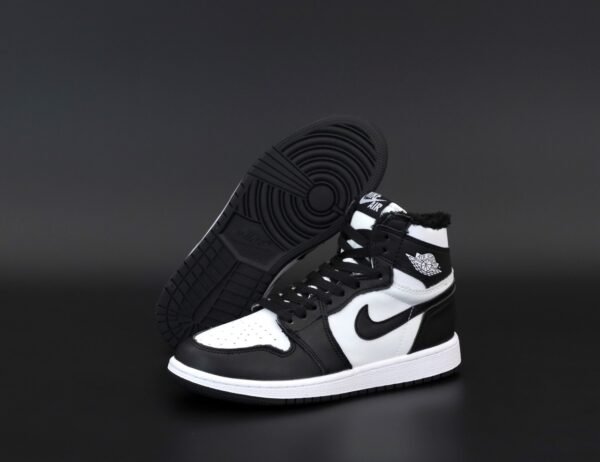 Кроссовки Jordan 1 Retro Black White Winter Зимние