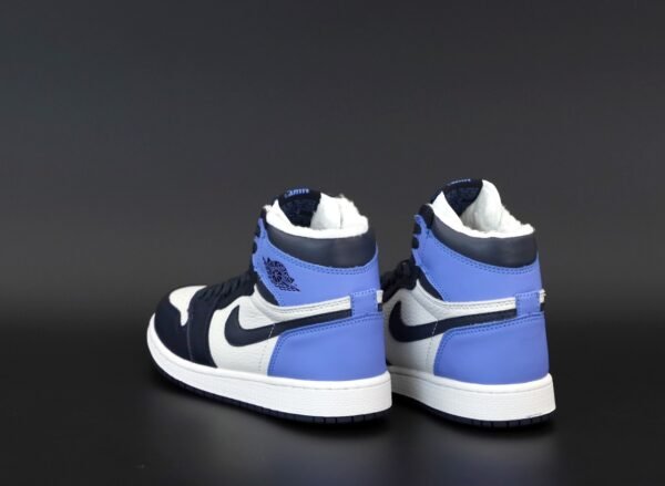 Кроссовки Jordan 1 Retro Blue Black White Winter Зимние