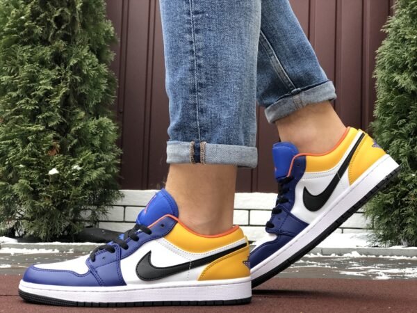 Кроссовки мужские Nike Air Jordan 1 Low Blue yellow