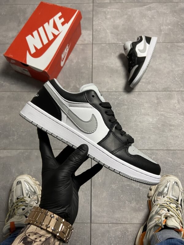 Кроссовки мужские Nike Air Jordan 1 Low Grey White Black