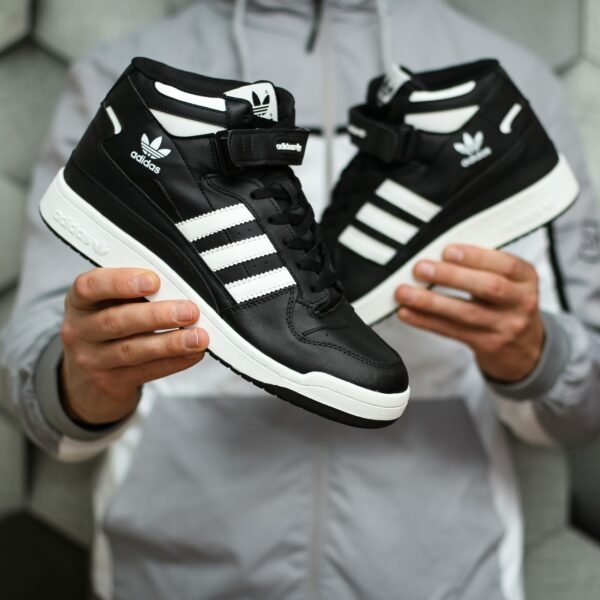 Мужские зимние кроссовки Adidas Forum Black