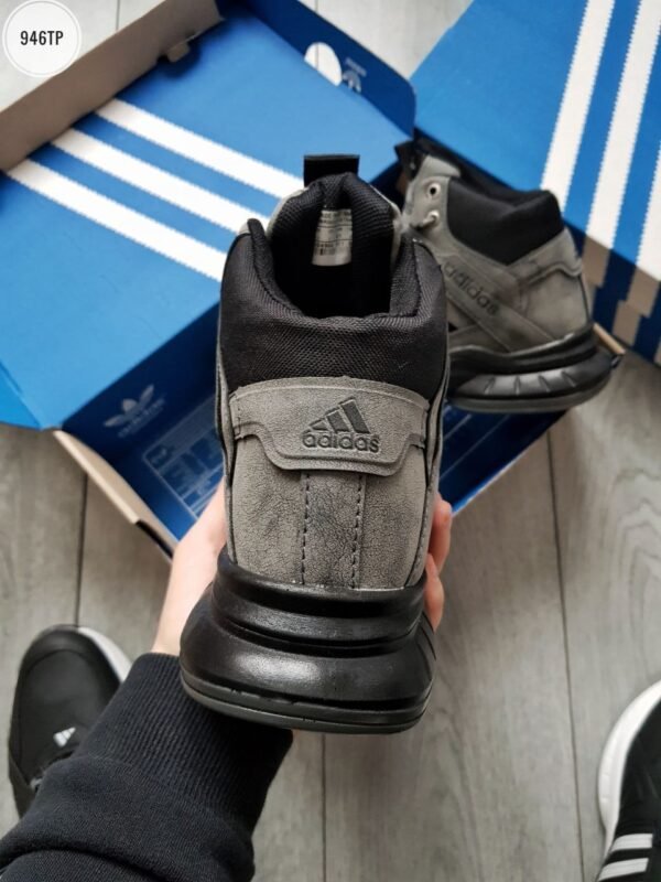 Кроссовки Мужские Adidas Boost Grey Black Зимние
