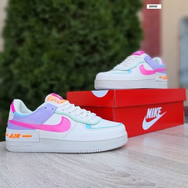 Кроссовки женские Nike Air Force 1 Shadow White Purple Pink