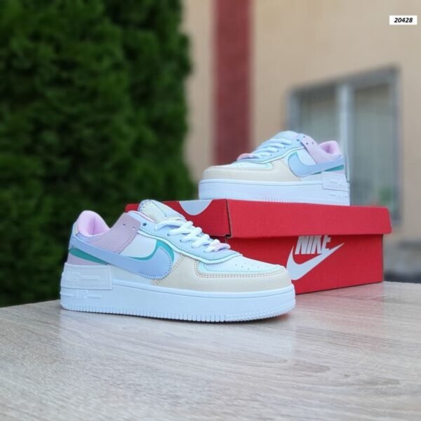 Кроссовки женские Nike Air Force 1 Shadow White Pink Blue