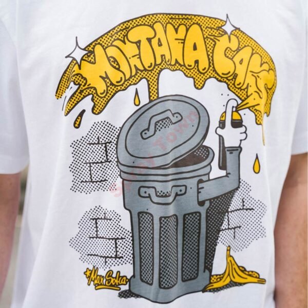 Montana T-Shirt - Trash Can by Max Solca White