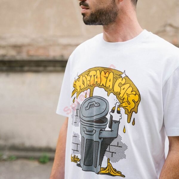 Montana T-Shirt - Trash Can by Max Solca White