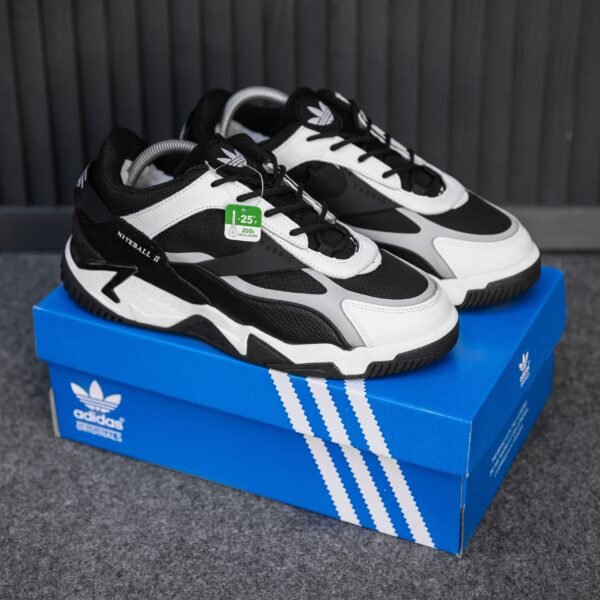 Кроссовки Мужские Adidas Niteball Black White Зима