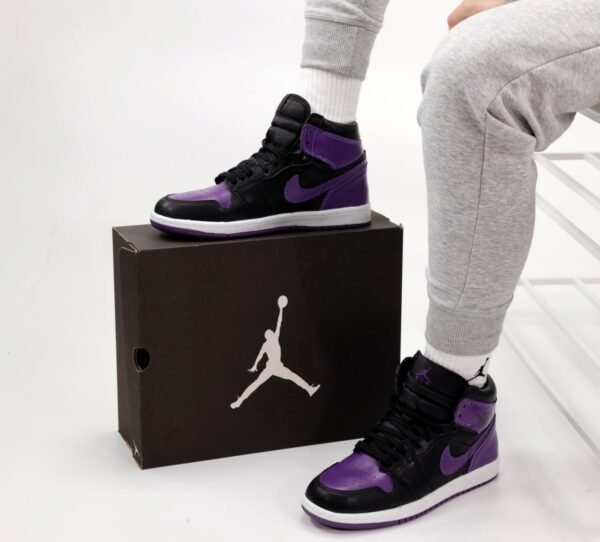 Кроссовки мужские Nike Jordan 1 Retro Black Violet