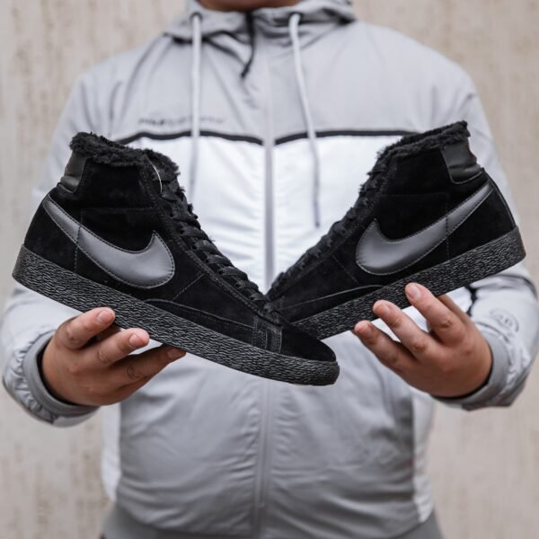 Кроссовки мужкие Nike Blazer mid Black Зимние