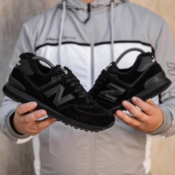 Кроссовки мужские New Balance 574 Black Зимние