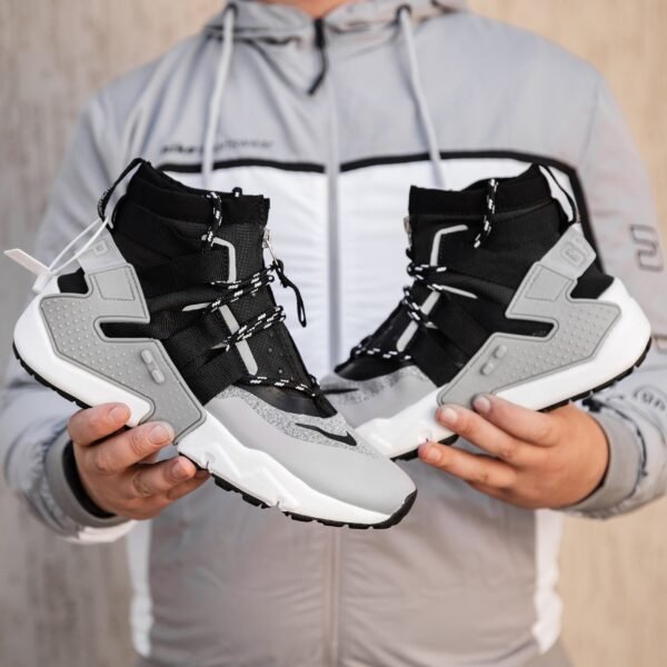 Кроссовки Мужские Nike Huarachi Gripp zip Grey Зимние