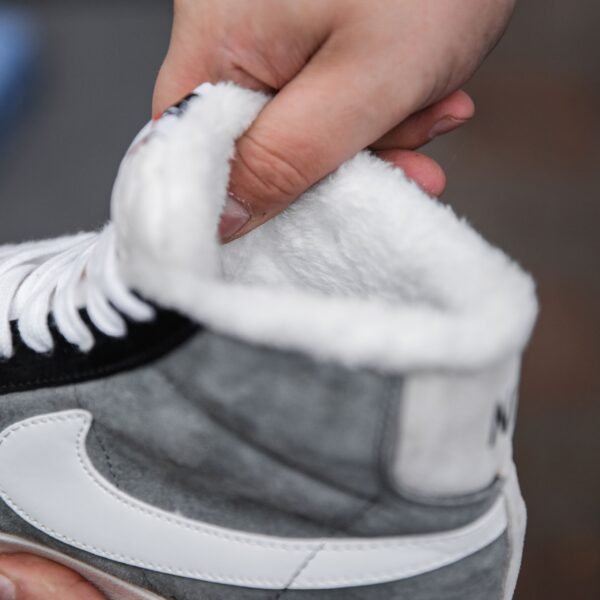 Кроссовки мужские Nike Blazer mid Grey White Зимние