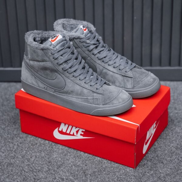 Кроссовки мужские Nike Blazer mid Grey Зимние