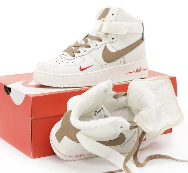 Кроссовки Женские Nike Air Force 1 mid White Зимние