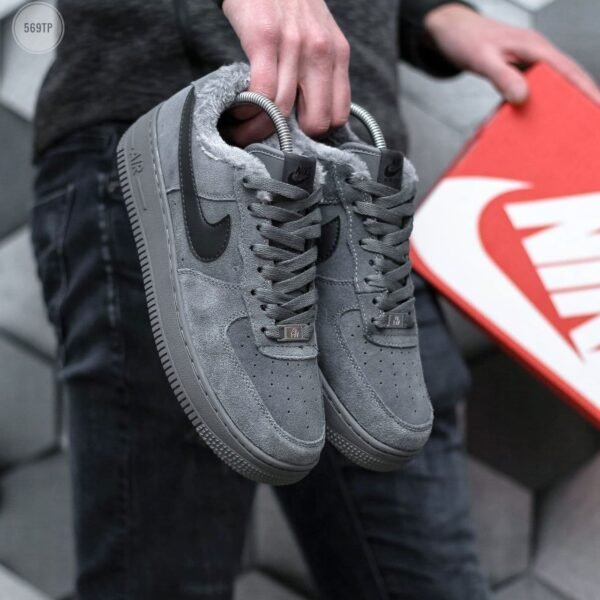 Кроссовки мужские Nike Air Force Low Dark Grey Зимние
