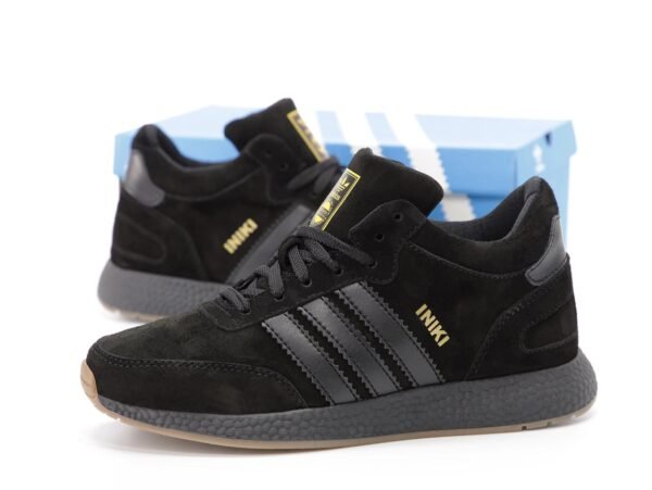 Кроссовки Мужские Adidas Iniki Mid Black Зимние