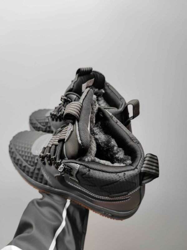 Кроссовки мужские Nike Lunar Force Duckboot Grey Black Fur Зимние
