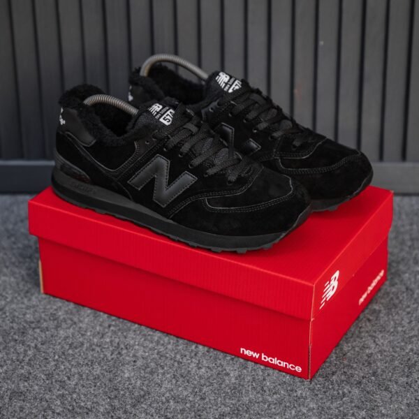 Кроссовки мужские New Balance 574 Black Зимние