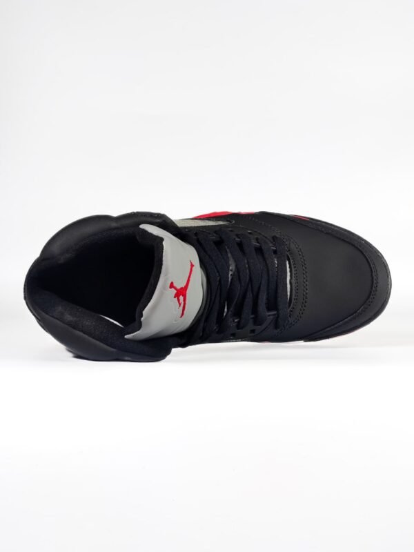 Кроссовки Мужские Nike Air Jordan 5 Black-Red Fur