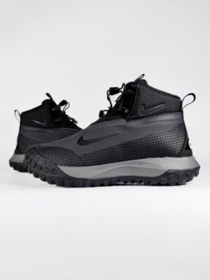 Кроссовки Мужские Nike ACG Mountain Fly Gore-Tex Fur Black Grey Мех