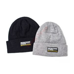 Montana Beanie Logo Line Black & Grey Heather