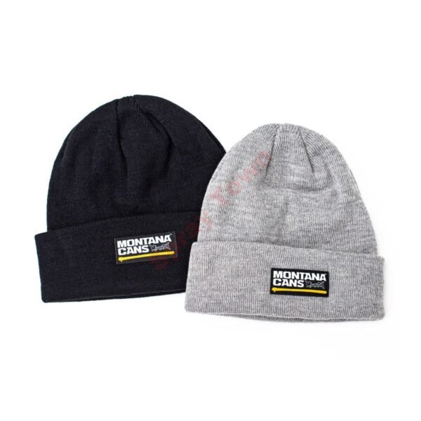 Montana Beanie Logo Line Black & Grey Heather