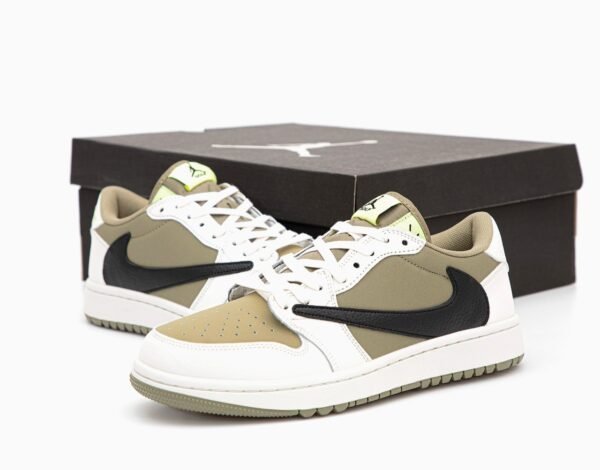 Кроссовки Мужские Nike Air Jordan Cut The Check x Travis Scott White Green