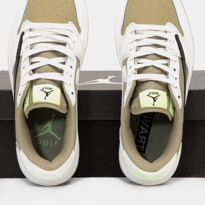 Кроссовки Мужские Nike Air Jordan Cut The Check x Travis Scott White Green