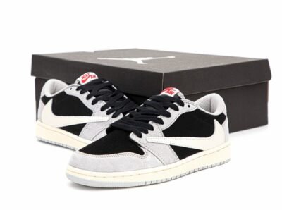 Кроссовки Мужские Nike Air Jordan Cut The Check x Travis Scott Grey Black