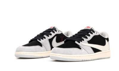 Кроссовки Мужские Nike Air Jordan Cut The Check x Travis Scott Grey Black