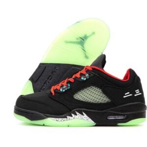 Кроссовки Мужские Nike Air Jordan 4 Low Black Red Green