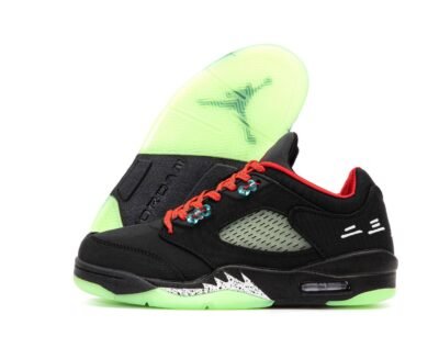 Кроссовки Мужские Nike Air Jordan 4 Low Black Red Green