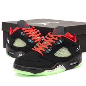 Кроссовки Мужские Nike Air Jordan 4 Low Black Red Green