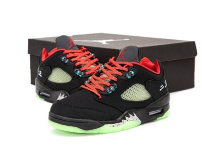 Кроссовки Мужские Nike Air Jordan 4 Low Black Red Green