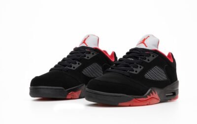 Кроссовки Мужские Nike Air Jordan 4 Low Black Red